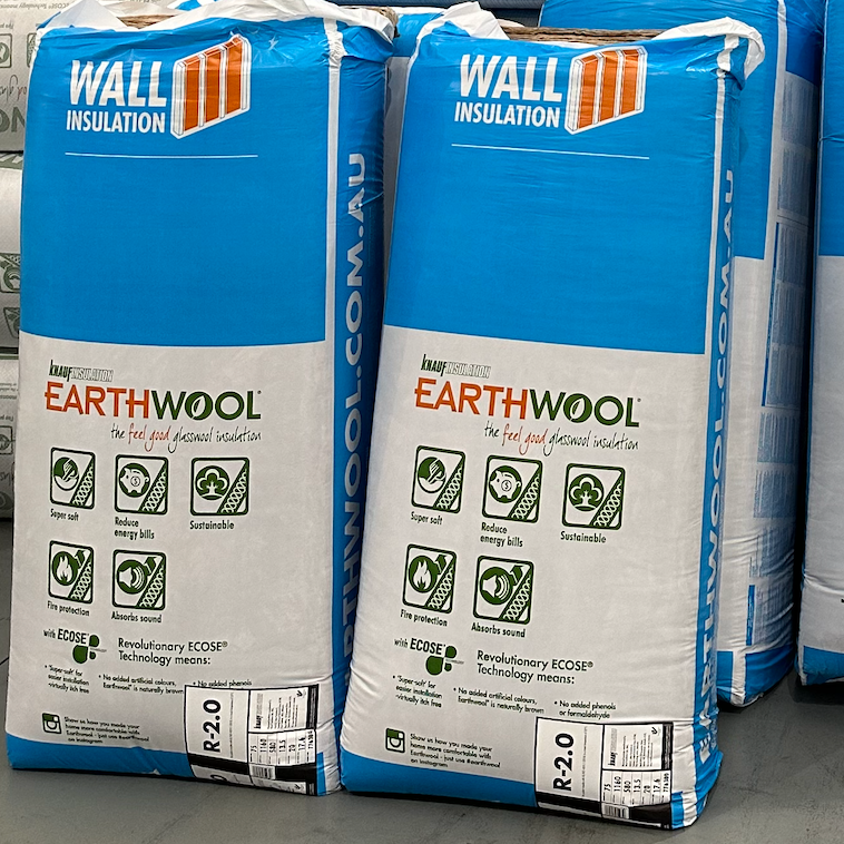 Earthwool R2.0 Thermal Wall Insulation Batts (90mm) - 430mm and 580mm