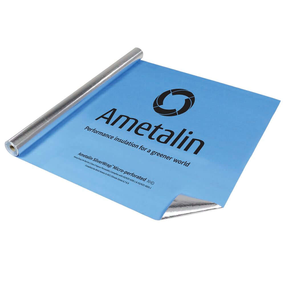 Ametalin SilverWrapTM Micro-perforated HD (81m2 per roll) - Perth Insulation CentreAmetalin SilverWrapTM Micro-perforated HD (81m2 per roll)