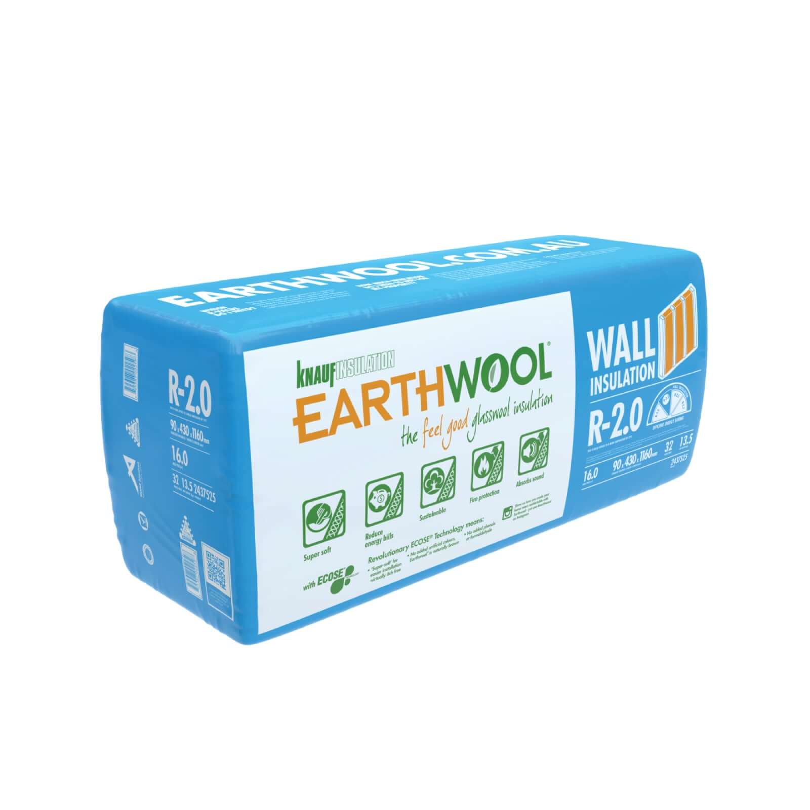 Earthwool R2.0 Thermal Wall Insulation Batts (90mm) - 430mm and 580mm - Perth Insulation CentreEarthwool R2.0 Thermal Wall Insulation Batts (90mm) - 430mm and 580mmThermal Wall Batts